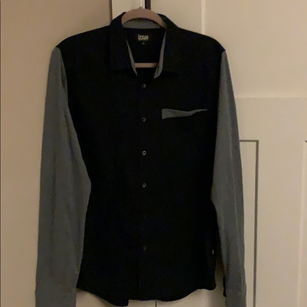 Izzue black/dark gray contrast sportshirt